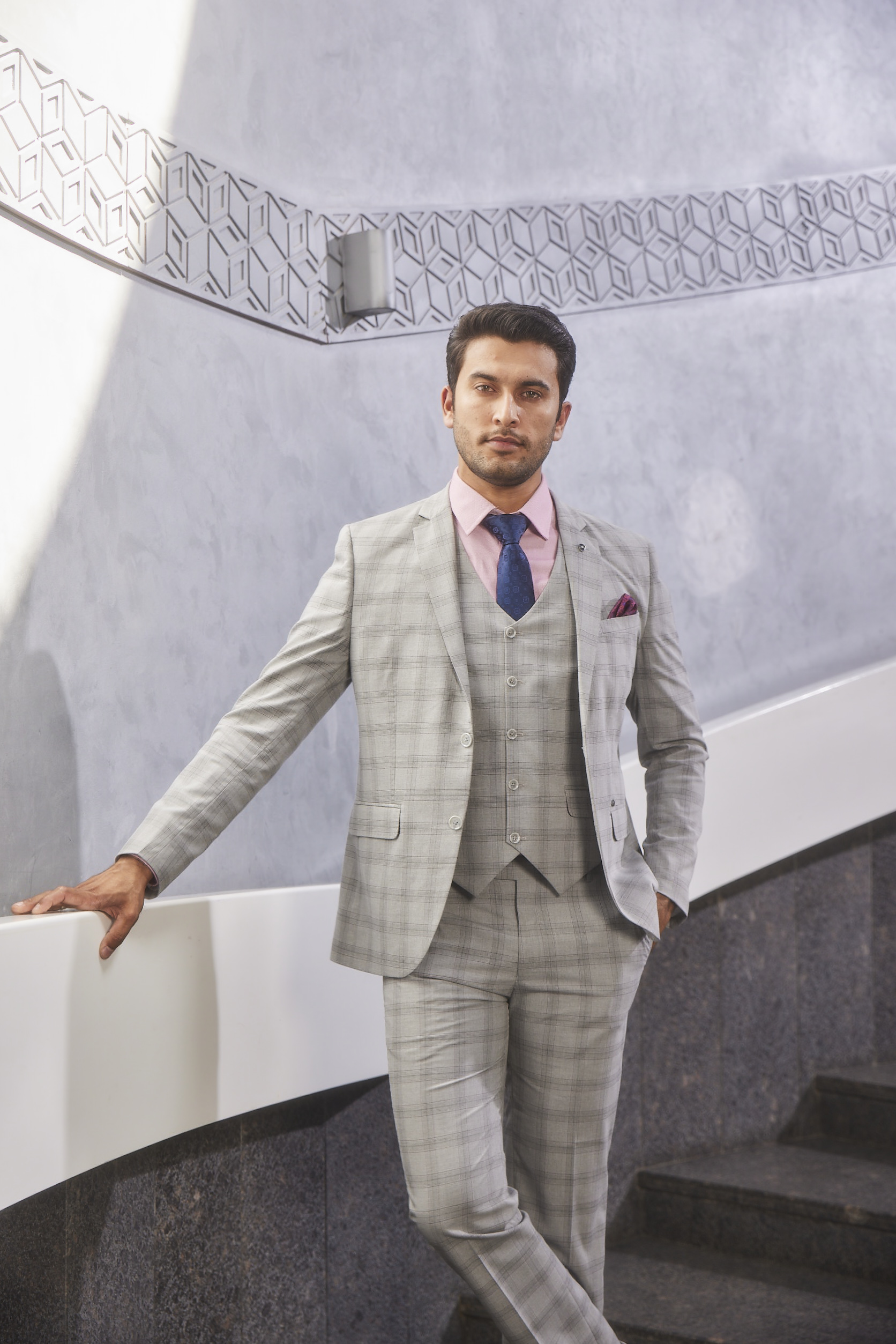 Cantabil Coat Pant Cantabil Three Piece Suit Navy Blue Cantabil